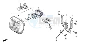 PK50SM WALLAROO drawing HEADLIGHT