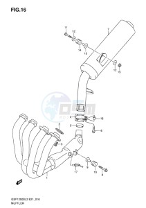 GSF-1250S BANDIT EU drawing MUFFLER