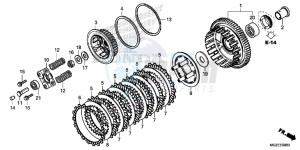 CB500FAF CB500F UK - (E) drawing CLUTCH