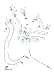 XVS1300CU XVS1300 CUSTOM (2SS3) drawing STEERING HANDLE & CABLE