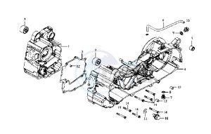 GTS 125 drawing CRANKCASE RIGHT / START MOTOR