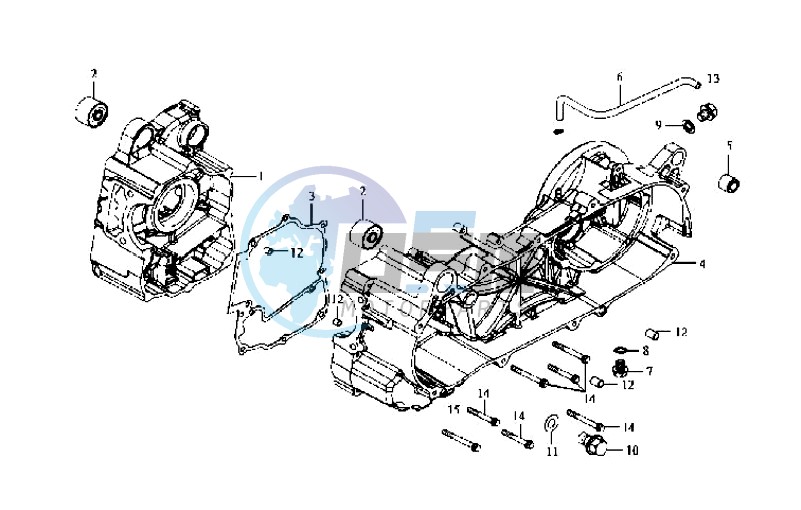 CRANKCASE RIGHT / START MOTOR