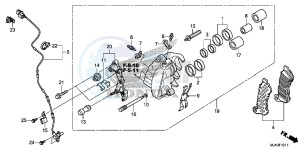 VT750CSD Shadow - VT750CS-D 2ED - (2ED) drawing FRONT BRAKE CALIPER (VT750C2S/CS)