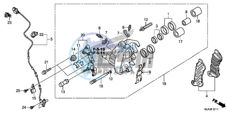 FRONT BRAKE CALIPER (VT750C2S/CS)