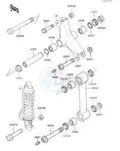 KXT 250 A [TECATE] (A2) [TECATE] drawing REAR SUSPENSION -- 85 A2- -