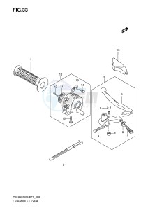 TS185ER (E71) drawing LEFT HANDLE LEVER