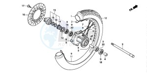 CA125 REBEL drawing FRONT WHEEL