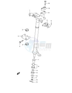 LT-F500F (E24) drawing STEERING SHAFT (MODEL W X)