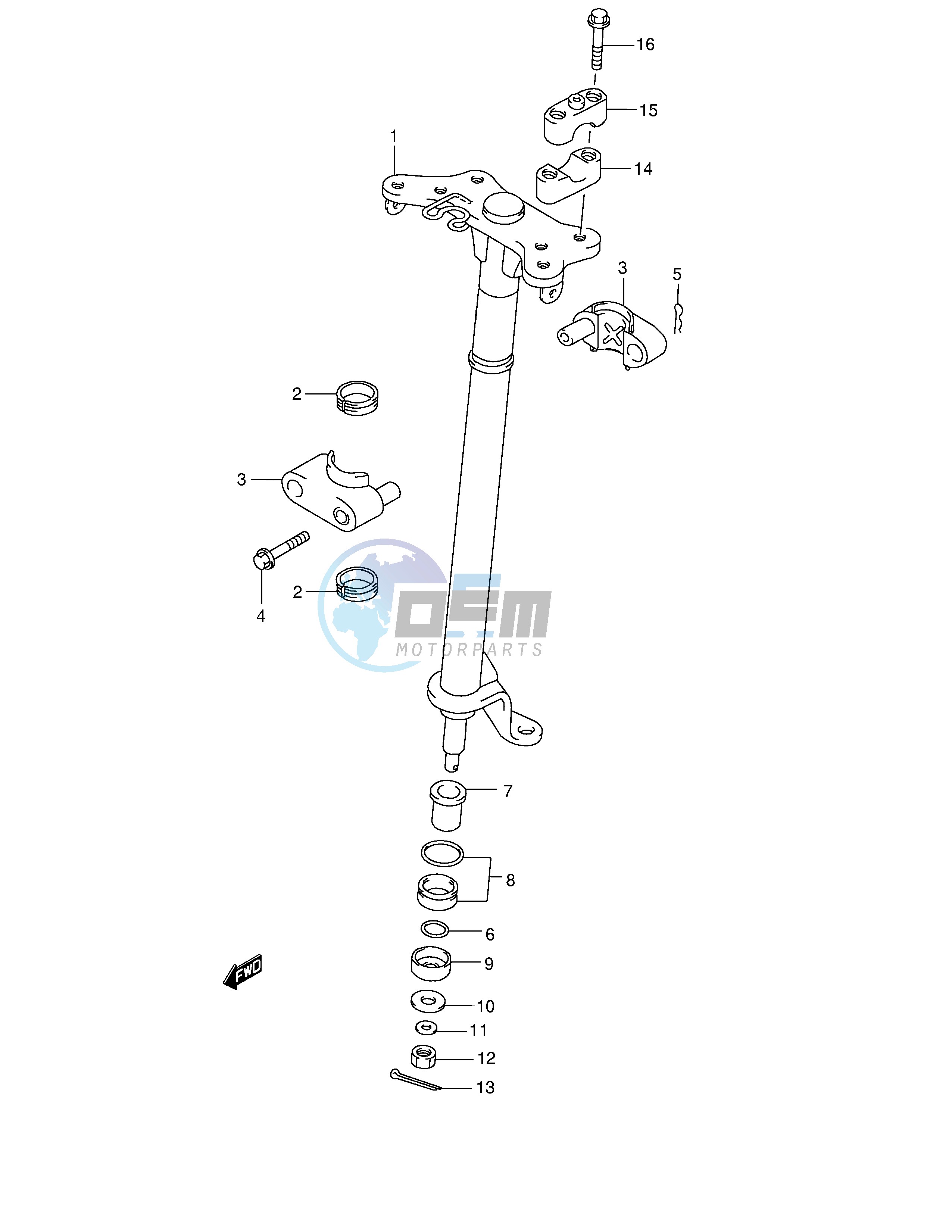 STEERING SHAFT (MODEL W X)