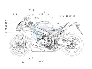 RSV4 1000 RR Racer Pack 2015 drawing Decals