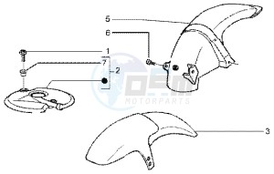 Runner 50 SP drawing Front and rear mudguard