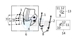 HD 300I ABS (L9) EU drawing WINDSCREEN R+L GRIP (ACCESSORY)