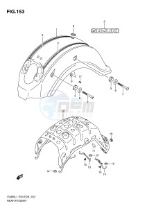 VL800 (E3-E28) VOLUSIA drawing REAR FENDER (VL800TL1 E33)