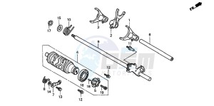 CB900F 919 drawing GEARSHIFT DRUM