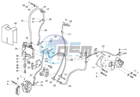 Brakes pipes - Calipers (ABS)