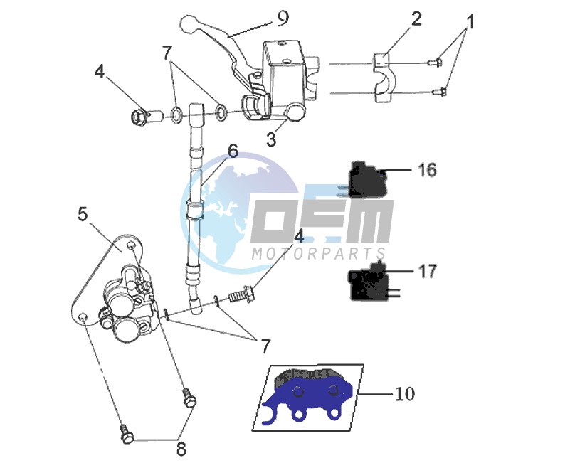 BRAKE CALIPER / BRAKE LEVER / BRAKE LINES