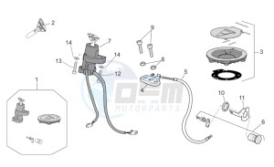 Tuono 1000 drawing Lock hardware kit