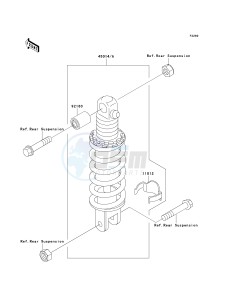 ZX 1100 D [NINJA ZX-11] (D1-D3) [NINJA ZX-11] drawing SHOCK ABSORBER-- S- -