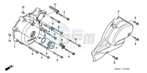 NT700VA UK - (E / MKH) drawing LEFT CRANKCASE COVER