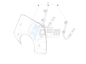 PX 150 2T NOABS E3 (EMEA, APAC, LATAM) drawing Windshield - Glass