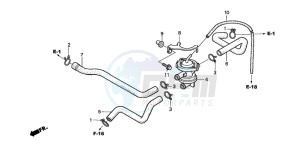 VT750DC BLACK WIDOW drawing AIR INJECTION CONTROL VALVE