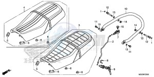 CB1100 UK - (E) drawing SEAT (CB1100CA/CAD/NA/NAD)