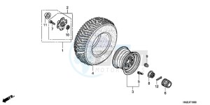 TRX500FA9 Australia - (U) drawing REAR WHEEL