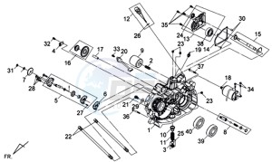 QUAD RAIDER 600 LONG CHASSIS drawing CRANKCASEHELFT RIGHT / STARTER