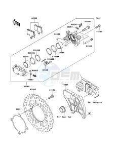 ZZR1400 ZX1400A6F FR GB XX (EU ME A(FRICA) drawing Rear Brake