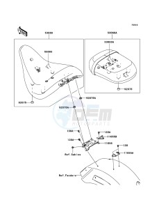 VN1700 CLASSIC VN1700E9F GB XX (EU ME A(FRICA) drawing Seat