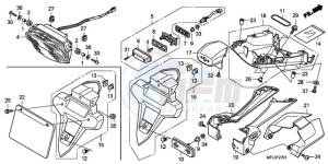 CBR1000RRA France - (F / CMF HRC) drawing TAILLIGHT (CBR1000RRA/RAA )