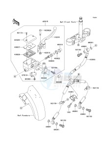 VN 1600 B [VULCAN 1600 MEAN STREAK] (B6F-B8FA) B8F drawing FRONT MASTER CYLINDER