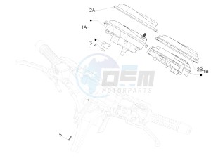 GTS 300 ie (EMEA, APAC) drawing Meter combination - Cruscotto