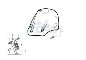 Runner VX-VXR 125-200 125 drawing Windshield - Side Stand