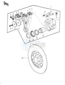 KZ 1000 B [KZ1000 LTD] (B1-B2) [KZ1000 LTD] drawing REAR BRAKE -- 77-78 B1_B2- -