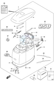 DF 250 drawing Engine Cover (Matte Black) DF 250S