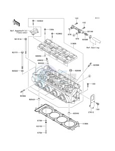 JT 1200 D [STX-12F] (D6F-D7F) D6F drawing CYLINDER HEAD