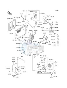 EX 250 F [NINJA 250R] (6F-7F) F7F drawing RADIATOR