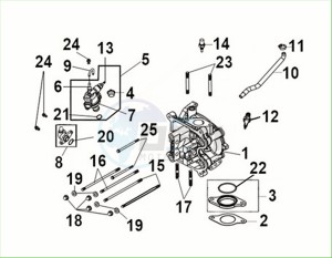 CRUISYM a 125 (LV12W3Z1-EU) (E5) (M3) drawing CYLINDER HEAD