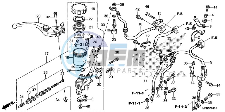 FR. BRAKE MASTER CYLINDER (CB1000RA)