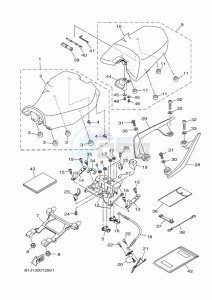 TRACER 900 GT MTT850D (B1J8) drawing SEAT