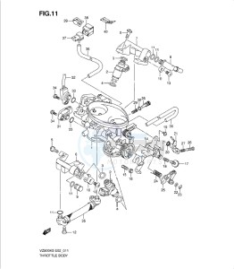 VZ800K9 drawing THROTTLE BODY (MODEL K5/K6/K7/K8)