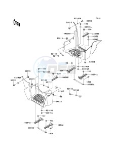 KVF 750 E [BRUTE FORCE 750 4X4I NRA OUTDOORS] (E8F-E9FA) E9F drawing FOOTRESTS