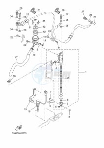 XSR700 MTM690 (BU33) drawing REAR MASTER CYLINDER