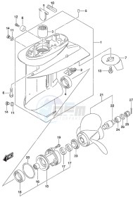 DF 25A drawing Gear Case Non-Remote Control