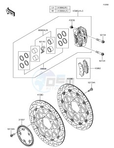 NINJA ZX-10R ZX1000SJF XX (EU ME A(FRICA) drawing Front Brake