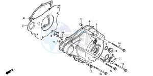 CB250 NIGHTHAWK drawing LEFT CRANKCASE COVER