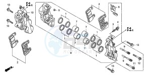 CB1300SA CB1300SUPERBOLD'OR drawing FRONT BRAKE CALIPER