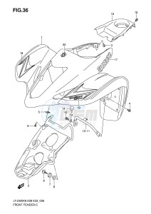 LT-Z400 (E28-E33) drawing FRONT FENDER