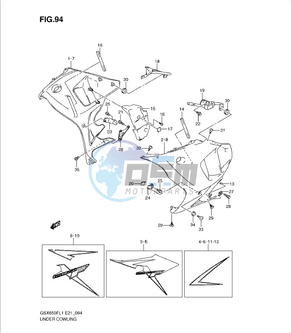 UNDER COWLING (GSX650FUL1 E24)